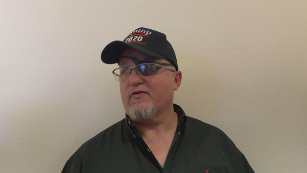 Stewart Rhodes speaks to reporters on Capitol Hill on Wednesday, Jan. 22, 2025.