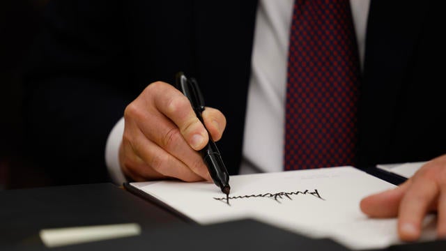 President Donald Trump signs executive orders 