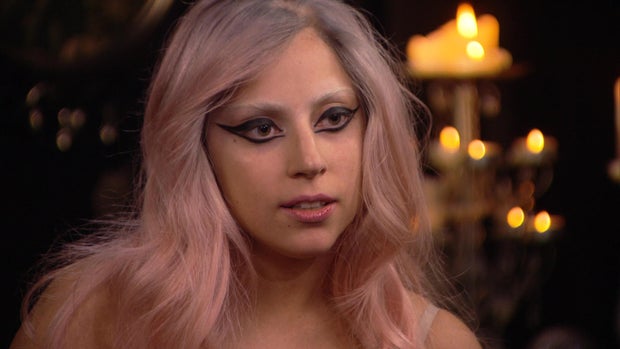 Lady Gaga during her interview with 60 Minutes