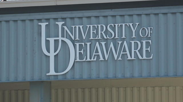 A sign that says University of Delaware 