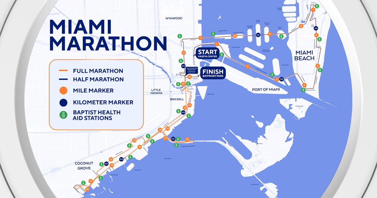 Road closures this weekend for Life Time Miami Marathon, Half Marathon