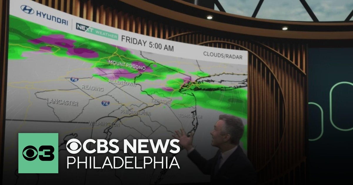Tracking rain in the Philadelphia region on Friday - CBS Philadelphia