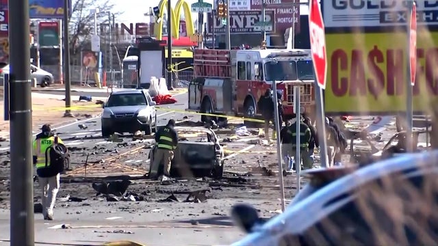 Scene of fatal medical plane crash in Northeast Philadelphia 