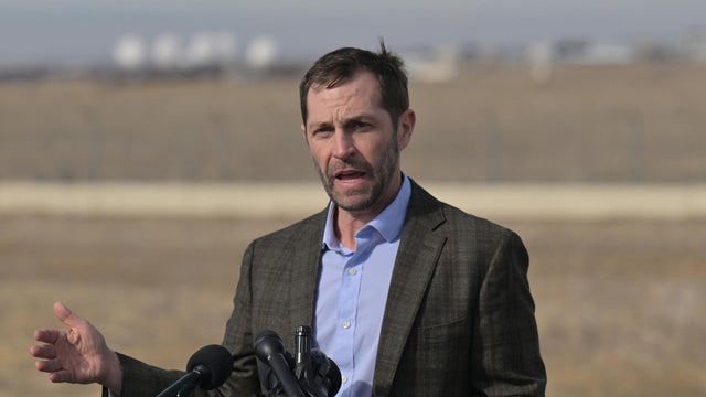Congressman Jason Crow tours Buckley Space Force Base that will be used  by the U.S. Immigration and Customs Enforcement 