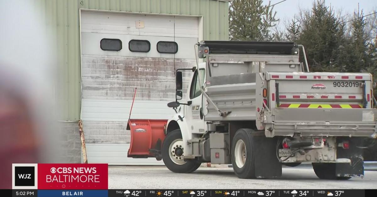 Maryland road crews prepare for potential wintry weather - CBS Baltimore