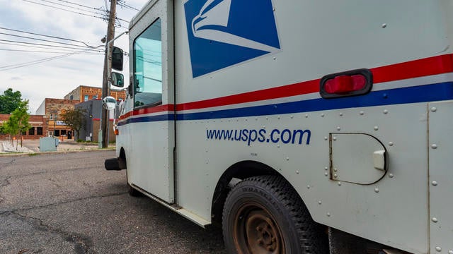 A Side View of USPS Delivery Vehicle 