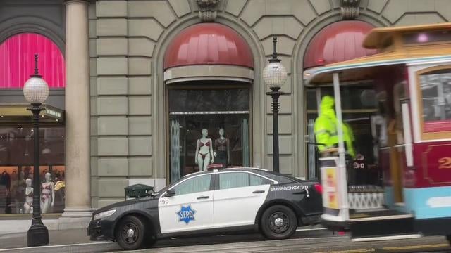 SF police car in Union Square 