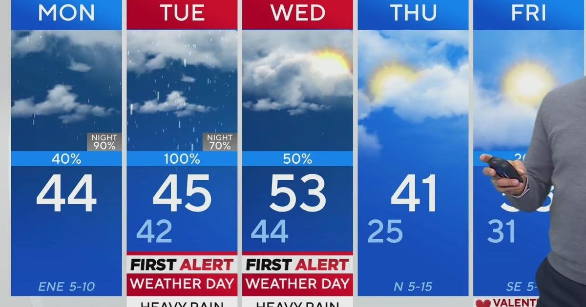 Heavy rain on the way to North Texas - CBS Texas