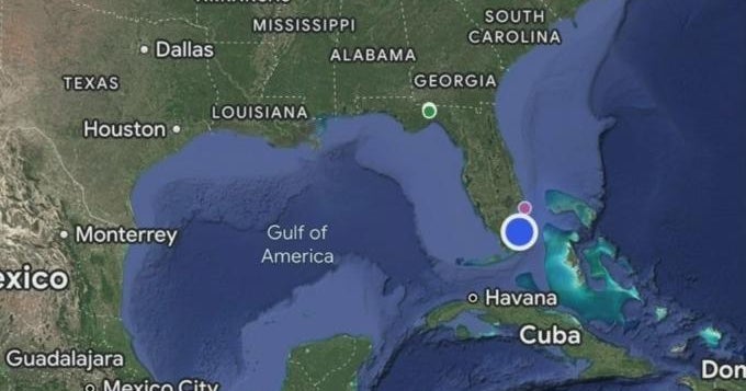 Gulf of America now shows up on Google maps