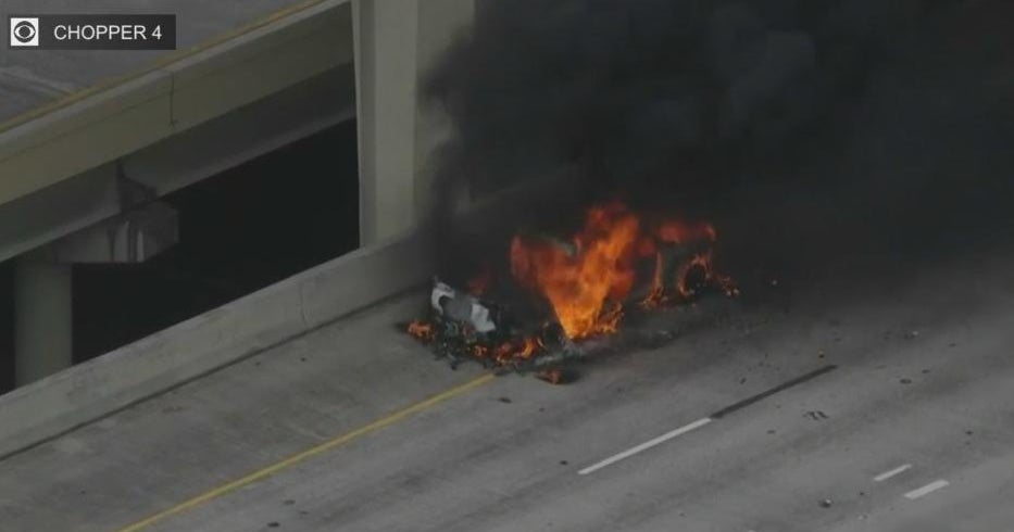 Car fire on I-595 between I-95 and US 441