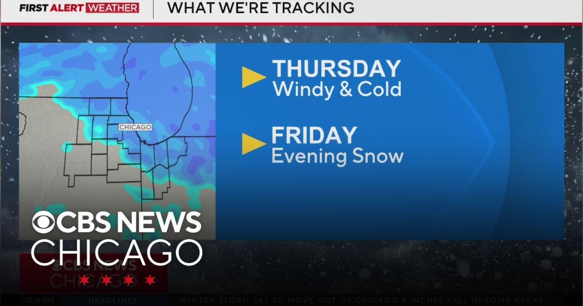 Windy and cold Thursday, more snow Friday evening in Chicago - CBS Chicago