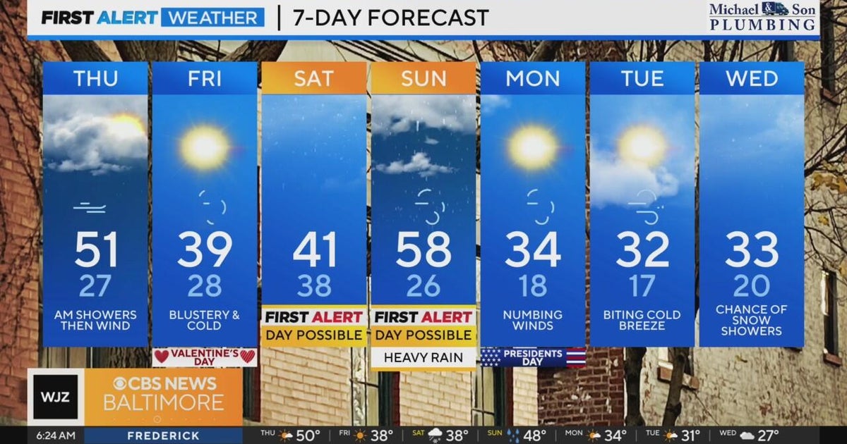 Temperatures climb Thursday in Maryland - CBS Baltimore