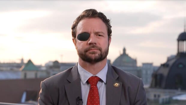 Rep. Dan Crenshaw appears on "Face the Nation with Margaret Brennan" on Sunday, Feb. 16, 2025. 