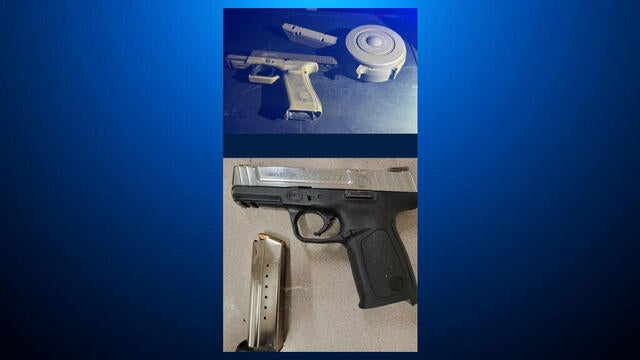 stolen firearms seized during arrest 