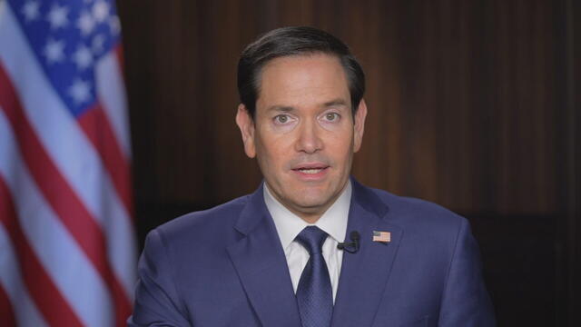 Secretary of State Marco Rubio appears on "Face the Nation" on Sunday, Feb. 16, 2025. 