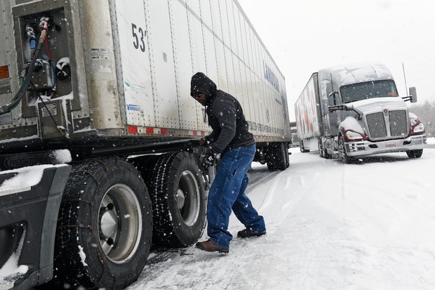 Hazardous winter conditions in southern Colorado on Monarch Pass near Poncha Springs, Colorado. 