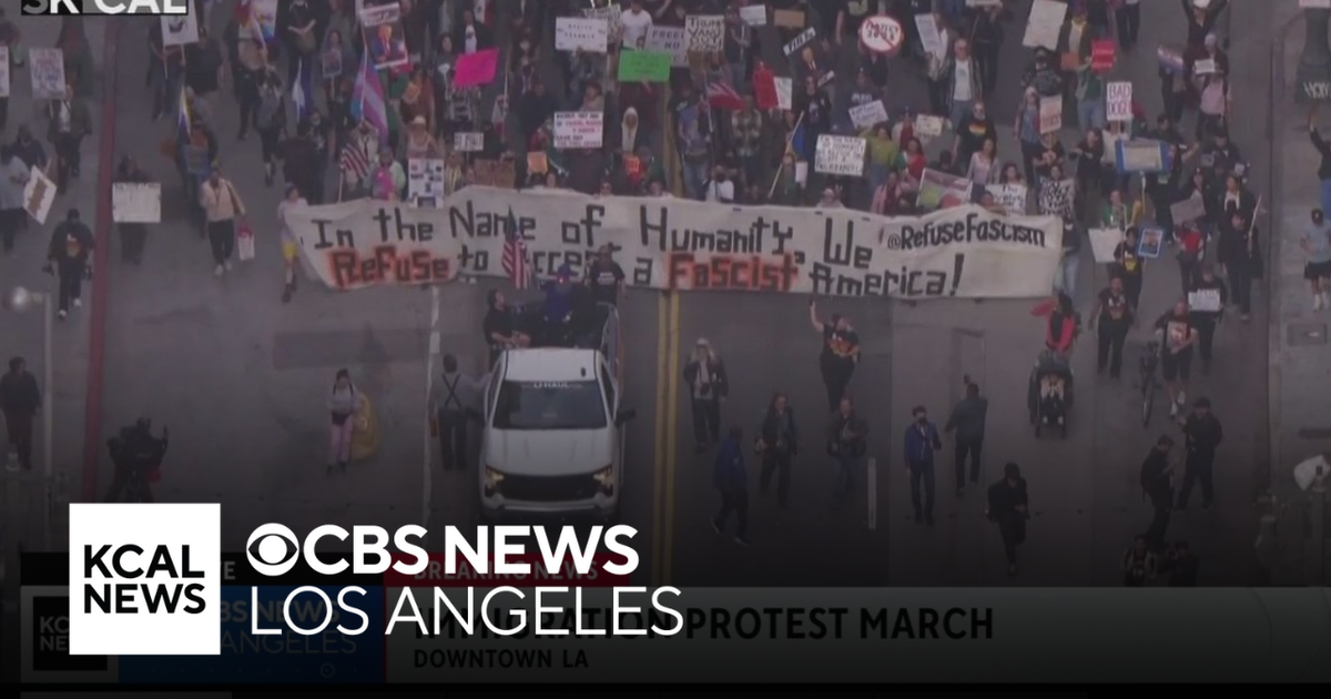Protests continue in downtown Los Angeles - CBS Los Angeles