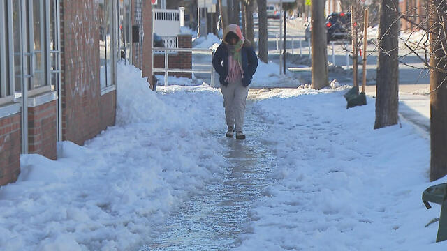 Somerville icy sidewalk 