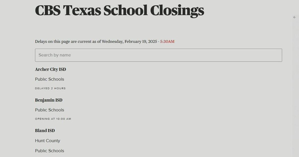 Some North Texas schools closed amid winter weather Some North Texas schools closed amid winter weather