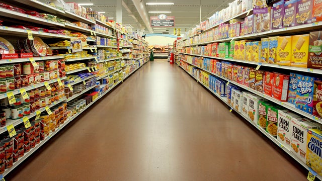 Grocery store aisle.