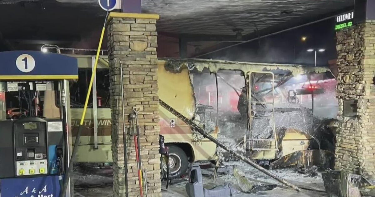 Fairfield gas station damaged after RV catches fire