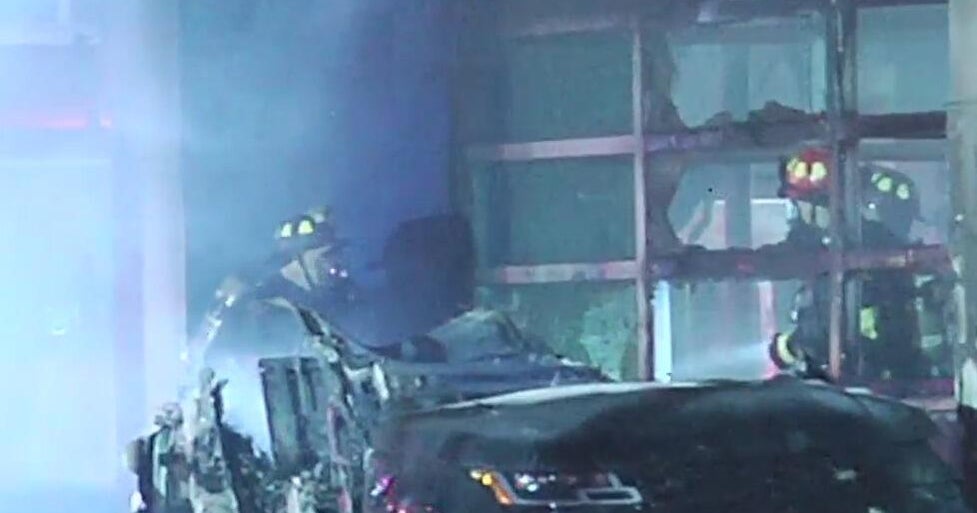 Hollywood police say driver jumped curb, hit local library before catching fire Hollywood police say driver jumped curb, hit local library before catching fire