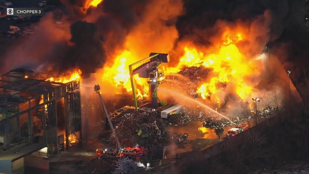 Fire at EMR Metal Recycling in Camden, New Jersey. Feb. 21, 2025. 
