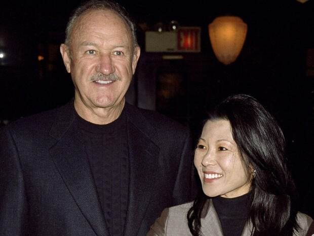 Gene Hackman and his wife Betsy Arakawa are seen at Elaine's in New York City promoting his book "Wake of the Perido Star," Nov. 3, 1999. 