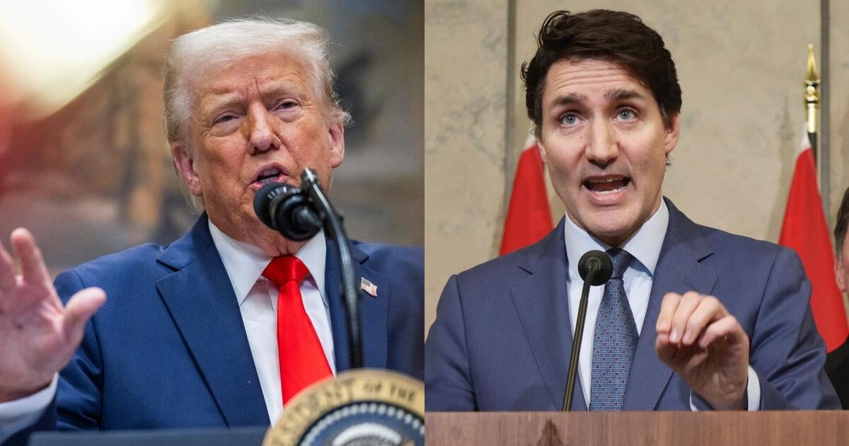 Trudeau slams Trump's tariffs as stocks plunge