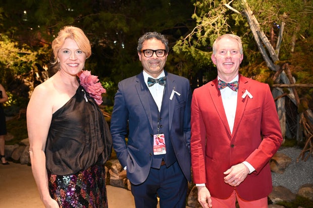 People pose for a photo at the Philadelphia Flower Show Preview Party