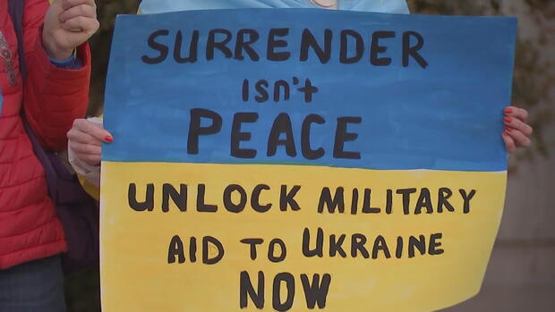 Ukrainian supporters rally for peace outside Germantown church 