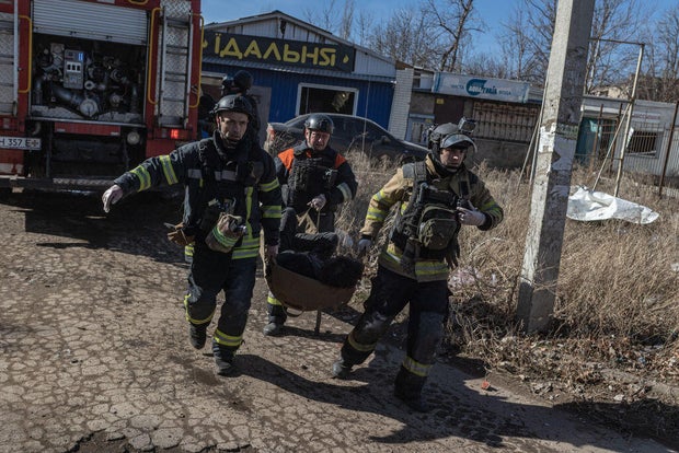 Russian aerial bombing in Kostiantynivka in Ukraine