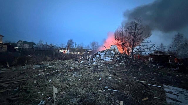 Aftermath of Ukraine's drone attack in Moscow region 