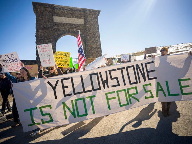 Protests Held At National Parks Across The Country Against Trump Administration's Termination Of Public Lands Employees