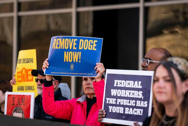 Demonstrators Rally Outside Department Of Education 