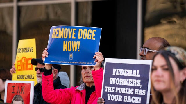 Demonstrators Rally Outside Department Of Education 