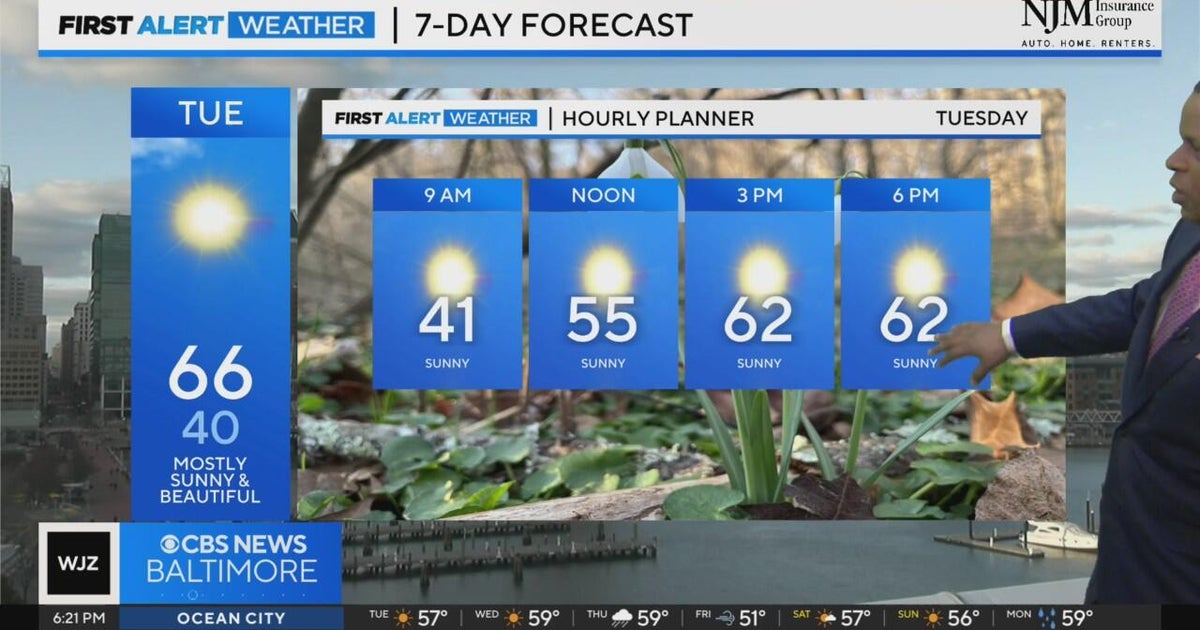 Mostly sunny, nice Tuesday in Maryland - CBS Baltimore