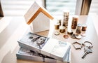 Home concept, Home savings, Selling home, Money and house, Business and finance concept 