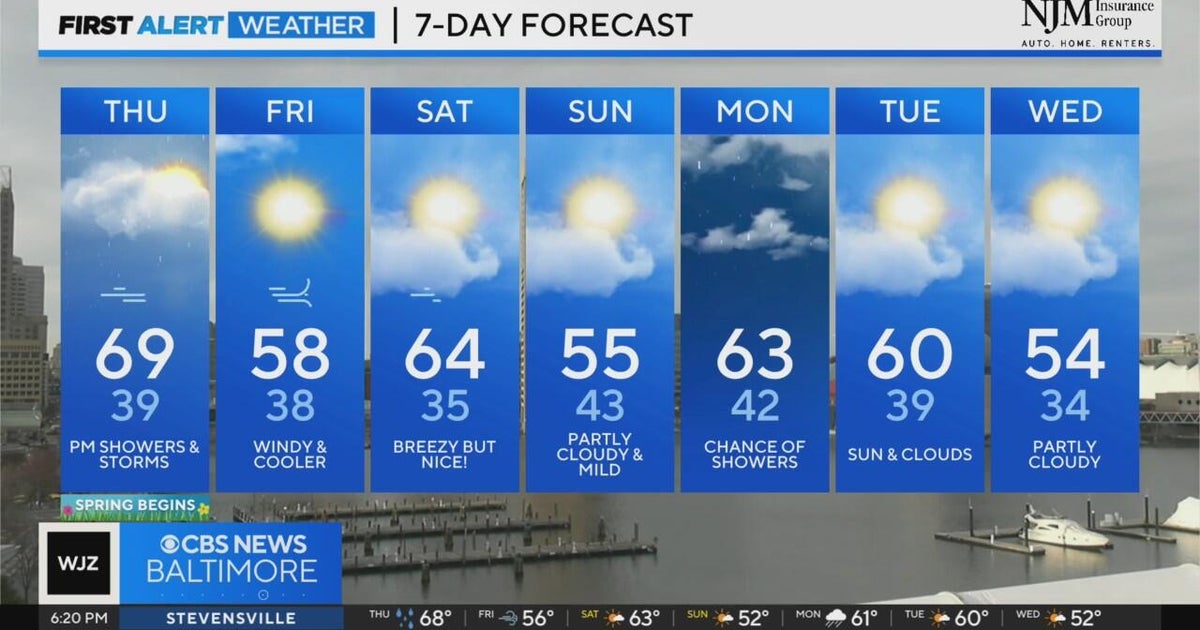 Rain and stormy weather returns in Maryland - CBS Baltimore