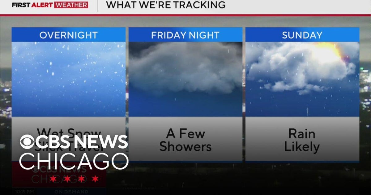 Wet snow, slick travel expected Thursday morning in Chicago - CBS Chicago