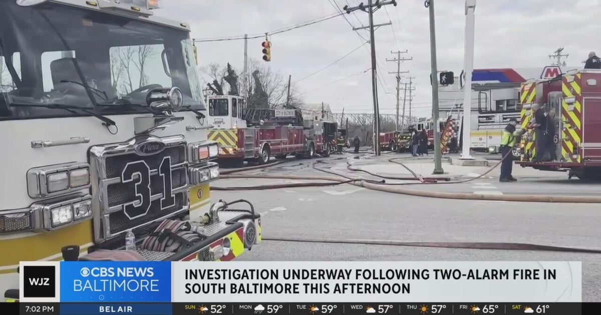 Crews battle 2-alarm fire in South Baltimore Saturday afternoon - CBS ...