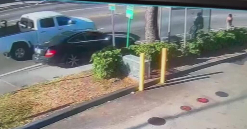 Police search for driver of black Mercedes involved in deadly Miami bus stop crash
