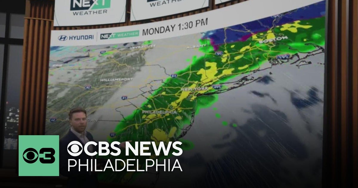 Tracking rain on Monday in the Philadelphia region - CBS Philadelphia