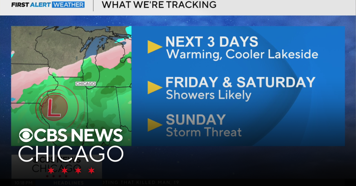 Showers, storms likely this coming weekend in Chicago - CBS Chicago