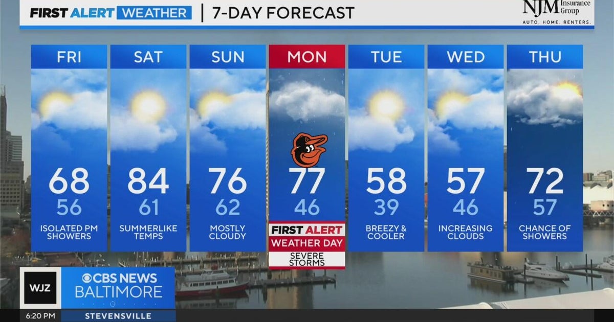 Warmer weather moves into Maryland this weekend - CBS Baltimore