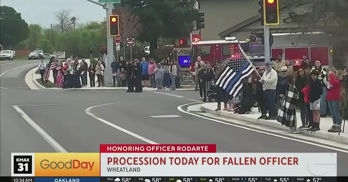 Fallen Marysville Officer Honored With Procession Cbs Sacramento