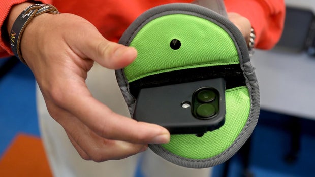 A Yondr pouch, used in schools to lock up cellphones for the day. 