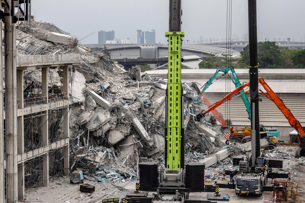 Rescue Efforts Continue At Site Of Collapsed Building In Bangkok