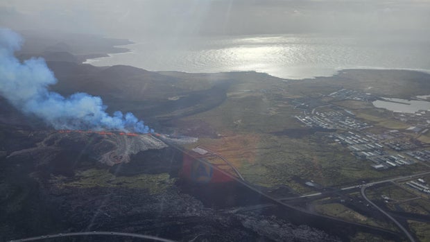 Volcano erupts in Iceland 