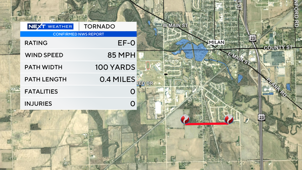 Tornado detected south of Milan in Sunday's storm 
